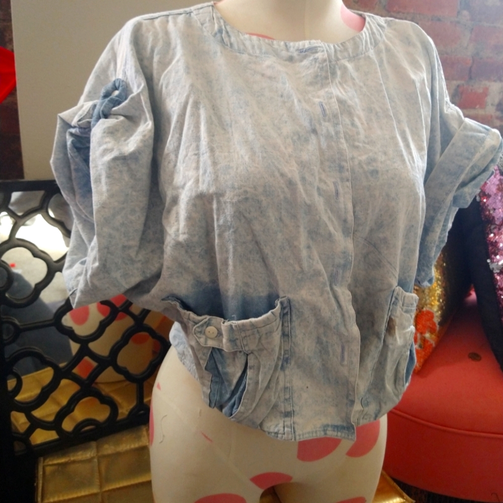 Vintage denim crop